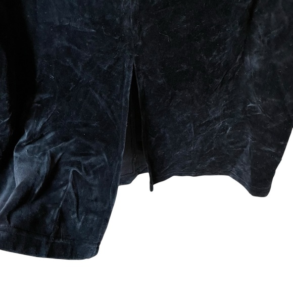 Vintage Cherokee Black Velvet Maxi Skirt with‎ Slit in Back Large - Picture 3 of 5